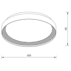 ΦΩΤΙΣΤΙΚΟ ΟΡΟΦΗΣ LED - ΠΛΑΦΟΝΙΕΡΑ LUCIA-500-GD