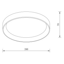 ΦΩΤΙΣΤΙΚΟ ΟΡΟΦΗΣ LED - ΠΛΑΦΟΝΙΕΡΑ NOOR-400-BK