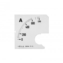 ΠΛΑΚΕΣ ΕΝΔΕΙΞΕΩΣ ΑΜΠΕΡΟΜΕΤΡΩΝ 72x72 600/5Α