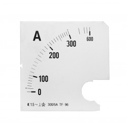 ΠΛΑΚΕΣ ΕΝΔΕΙΞΕΩΣ ΑΜΠΕΡΟΜΕΤΡΩΝ 96x96 300/5Α