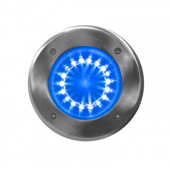 ΦΩΤΙΣΤΙΚΟ ΙΝΟΧ316 ΔΑΠΕΔΟΥ ΣΤΡΟΓΓΥΛΟ 18LED 4W OΡΙΖΟΝΤΙΑ MΠΛΕ