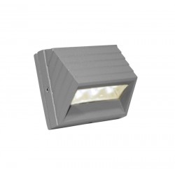 LED ΦΩΤΙΣΤΙΚΟ ΑΛΟΥΜΙΝΙΟΥ ΕΞΩΤΕΡΙΚΟ ΚΥΡΤΟ 1W ΘΕΡΜΟ ΓΚΡΙ