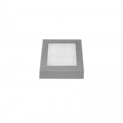 LED ΦΩΤ.ΑΛΟΥΜΙΝΙΟΥ ΕΠΙΤΟΙΧΟ TETΡΑΓΩΝΟ 0.6W ΨΥΧΡΟ ΓΚΡΙ