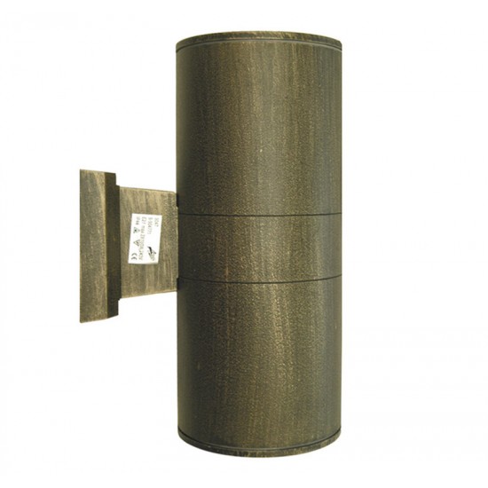 ΣΠΟΤ ΑΛΟΥΜΙΝ.ΔΙΠΛΗΣ ΚΑΤΕΥΘΥΝ.ΣΤΡΟΓΓΥΛΟ ΕΠΙΤΟΙΧΟ Φ108mm Ε27 ΡΟΥΣΤΙΚ