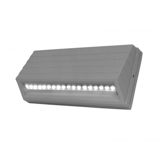 LED ΦΩΤΙΣΤ. ΑΛΟΥΜΙΝΙΟΥ ΕΞΩΤΕΡΙΚΟ ΚΥΡΤΟ 3.2W ΨΥΧΡΟ ΓΚΡΙ