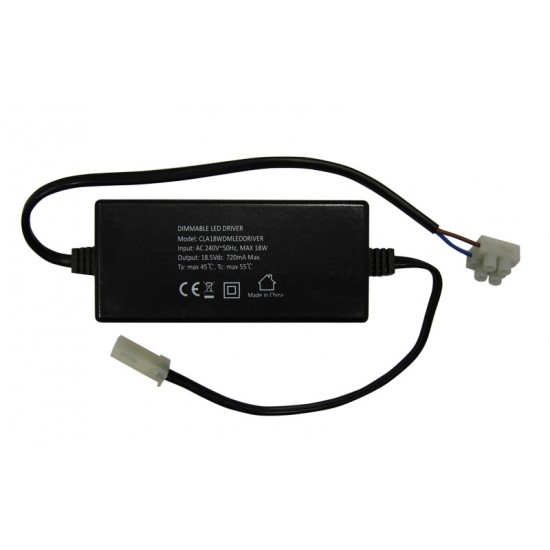 ΤΡΟΦΟΔ ΝΤΙΜΑΡΙΖΟΜ. 18W 20V 700mA ΓΙΑ LED ΣΠΟΤ DΑ18Wx3&DL18W ΤΡΟΦΟΔ ΝΤΙΜΑΡΙΖΟΜ. 18W 20V 700mA ΓΙΑ LED ΣΠΟΤ DΑ18Wx3&DL18W