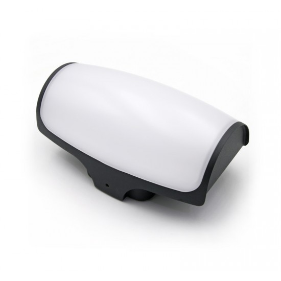 LED ΑΠΛΙΚΑ ΑΛΟΥΜΙΝΙΟΥ ΟΡΘΟΓΩΝΙΑ ΟΒΑΛ 12W 3000Κ ΙΡ54 ΓΡΑΦΙΤΗΣ