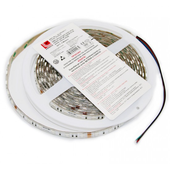 ΤΑΙΝΙΑ LED 5m 24VDC 9,6W/m 5050 60LED/m RGB IP54