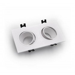 ΣΠΟΤ PC ΟΡΘ.ΨΕΥΔ.ΚΙΝ.ΒΑΘΥ Φ75*150 ΔΙΠΛΟ 2*GU10 ΑΝΑΓΛ.ΡΙΓΕ ΛΕΥΚΟ