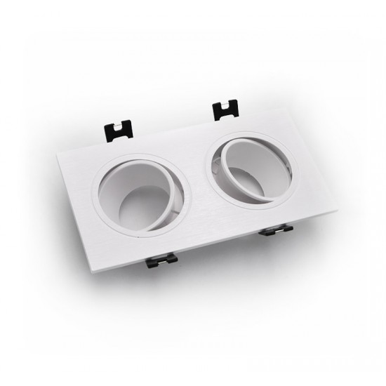 ΣΠΟΤ PC ΟΡΘ.ΨΕΥΔ.ΚΙΝ.ΒΑΘΥ Φ75*150 ΔΙΠΛΟ 2*GU10 ΑΝΑΓΛ.ΡΙΓΕ ΛΕΥΚΟ