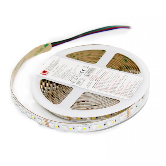 ΤΑΙΝΙΑ LED 5m 24VDC 24W/m 5050 144LED/m RGB+ΛΕΥΚΟ IP20