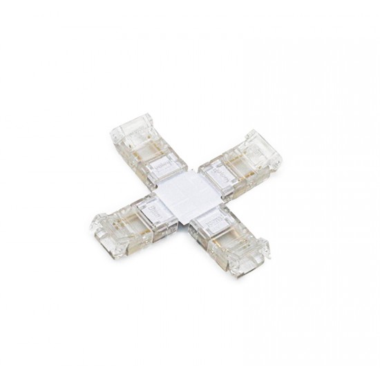 ΜΟΥΦΑ ΣΤΑΥΡΟΣ ΓΙΑ ΤΑΙΝΙA LED COB ΜΟΝΟΧΡΩΜΗ 8mm