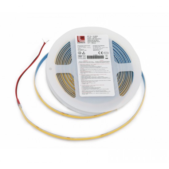 ΤΑΙΝΙΑ COB LED 5m 24VDC 18W/m 528LED/m 3000K ΘΕΡΜΟ IP54 ΤΑΙΝΙΑ COB LED 5m 24VDC 18W/m 528LED/m 3000K ΘΕΡΜΟ IP54