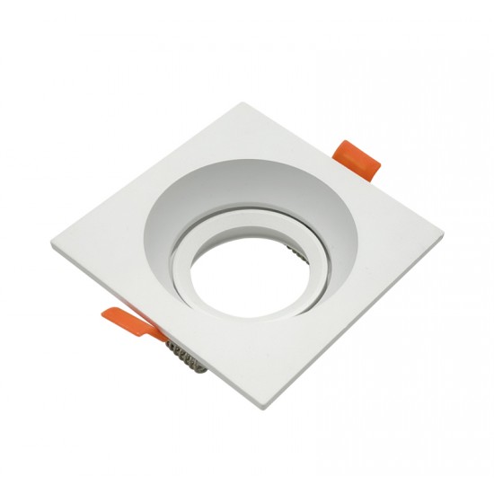 ΣΠΟΤ GU10 ΑΛΟΥΜΙΝΙΟΥ ΤΕΤΡΑΓΩΝΟ ΒΑΘΥ ΚΙΝΗΤΟ ΛΕΥΚΟ