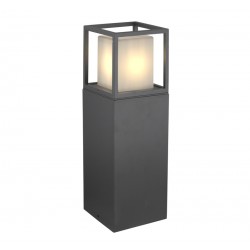 ΚΟΛΩΝΑ ΑΛΟΥΜΙΝΙΟΥ ΤΕΤΡΑΓΩΝΗ D150X150mm h50cm ΝΤΟΥΙ Ε27 ΓΡΑΦΙΤΗΣ