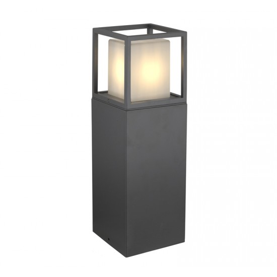 ΚΟΛΩΝΑ ΑΛΟΥΜΙΝΙΟΥ ΤΕΤΡΑΓΩΝΗ D150X150mm h50cm ΝΤΟΥΙ Ε27 ΓΡΑΦΙΤΗΣ