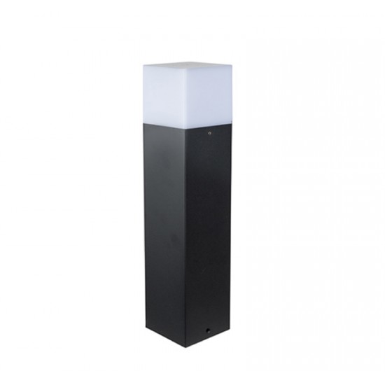 ΚΟΛΩΝΑ ΑΛΟΥΜΙΝΙΟΥ ΤΕΤΡΑΓΩΝΗ D80X80mm h25cm ΝΤΟΥΙ Ε27 ΓΡΑΦΙΤΗΣ