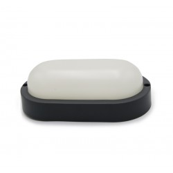 LED ΑΠΛΙΚΑ PC ΟΒΑΛ 160x90mm 8W 4000K IP54 ΓΚΡΙ ΣΚΟΥΡΟ