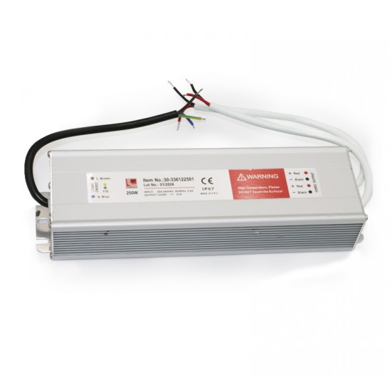 ΤΡΟΦΟΔΟΤΙΚΟ ΣΤΕΓΑΝΟ ΓΙΑ ΤΑΙΝΙΕΣ LED 230V/12VDC 250W IP67