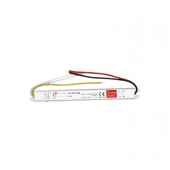 ΤΡΟΦΟΔΟΤΙΚΟ ΣΤΕΝΟ ΓΙΑ ΤΑΙΝΙΕΣ LED 230V/12VDC 24W IP20