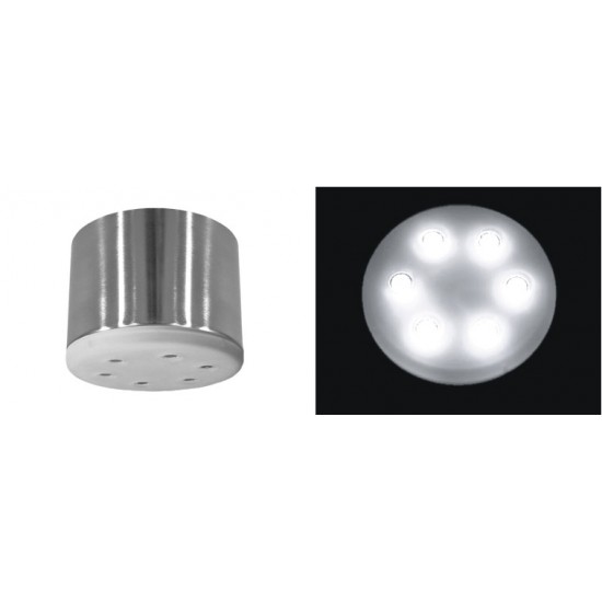 ΣΠΟΤ ΕΞΩΤΕΡ. ΣΑΤΙΝΕ LED ΙΣΧΥΟΣ ΜΕ ΤΡΟΦΟΔΟΤ. 6x3W 60° ΨΥΧΡΟ