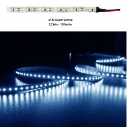 ΤΑΙΝΙΑ LED 5m 12VDC 7.2W/m 2835 120LED/m ΜΠΛΕ IP20