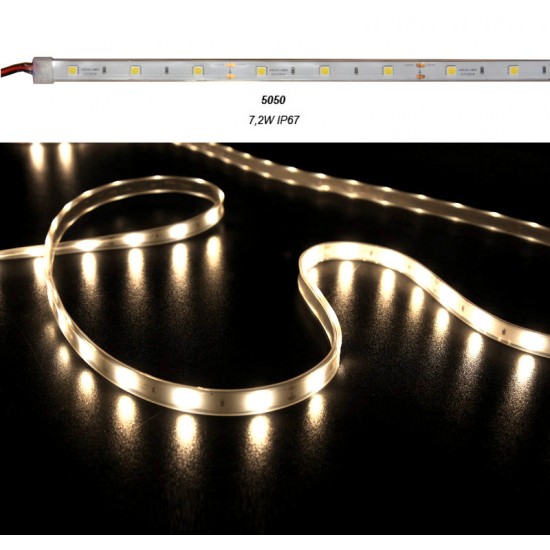 ΤΑΙΝΙΑ LED 5m 12VDC 7.2W/m 5050 30LED/m 3000Κ ΘΕΡΜΟ IP67 ΤΑΙΝΙΑ LED 5m 12VDC 7.2W/m 5050 30LED/m 3000Κ ΘΕΡΜΟ IP67