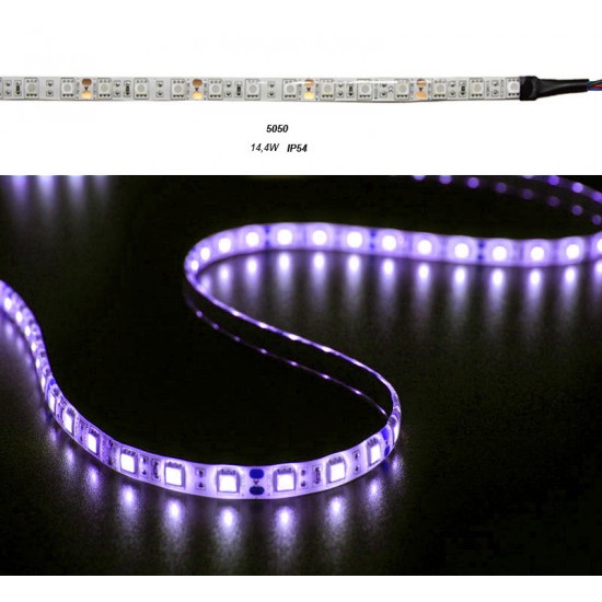 ΤΑΙΝΙΑ LED 5m 24VDC 14.4W/m 5050 60LED RGB IP54