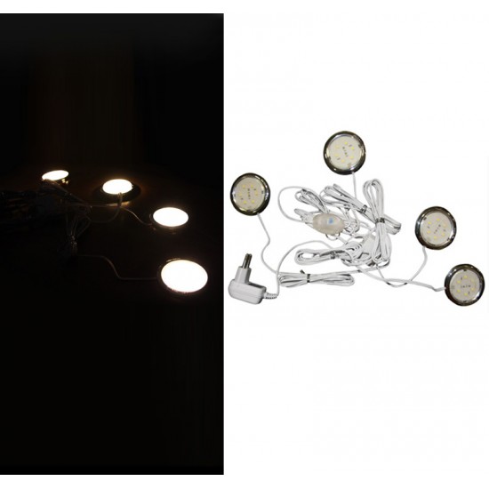 ΣΠΟΤ ΣΕΤ 4 ΤΕΜΑΧΙΑ IP65 ΕΠΙΤΟΙΧΑ 230V 6LED ΘΕΡΜΟ