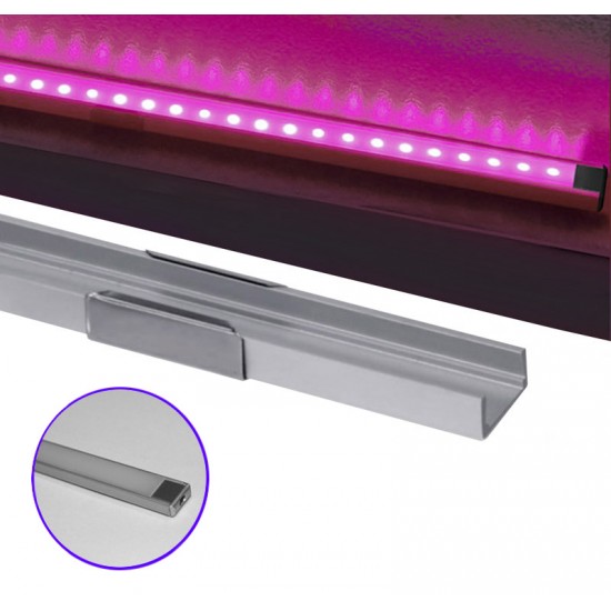 ΠΡΟΦΙΛ ΑΛΟΥΜΙΝΙΟΥ 2μ ΕΠΙΤ ΓΙΑ ΤΑΙΝΙΕΣ LED έως 11mm W:16mm