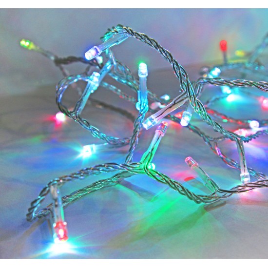 100 LED ΕΠΕΚΤ.ΠΡΟΓΡ+ΣΤΑΘ ΧΩΡ.ΤΡΟΦ.ΔΙΑΦΑΝ.KΑΛΩΔ.5Μ RGB IP44