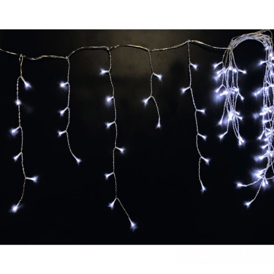 100 LED ΓΙΡΛΑΝΤΑ ΠΡΟΓΡΑΜ+ΣΤΑΘΕΡΑ ΔΙΑΦΑΝΟ ΚΑΛΩΔΙΟ ΨΥΧΡΑ IP44
