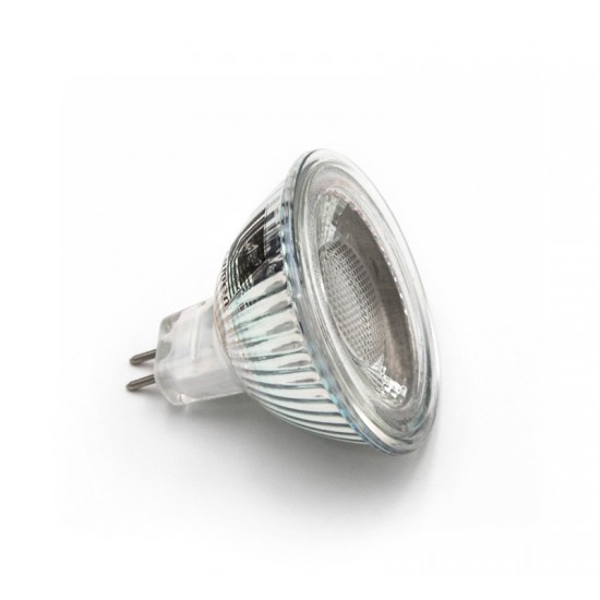 LED ΛΑΜΠΑ MR16 ΓΥΑΛΙΝΟ 5W 12VAC/DC 38° ΛΕΥΚΟ 4000Κ LED ΛΑΜΠΑ MR16 ΓΥΑΛΙΝΟ 5W 12VAC/DC 38° ΛΕΥΚΟ 4000Κ
