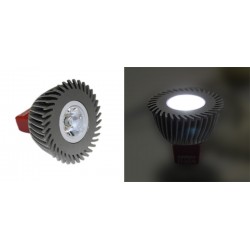 LED ΛΑΜΠΑ ΙΣΧΥΟΣ MR16 3W 12VAC/DC 1Led 10° ΨΥΧΡΟ 6200Κ