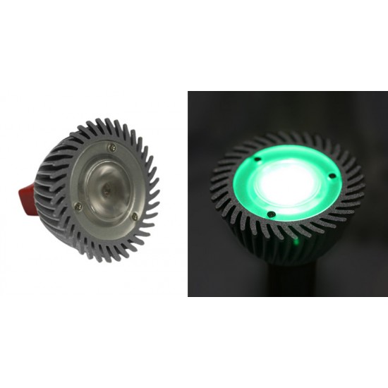 LED ΛΑΜΠΑ ΙΣΧΥΟΣ MR16 3W 12VAC/DC 1 Led NTIMΑΡ.10° ΠΡΑΣΙΝΟ