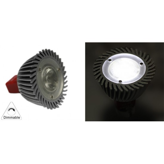 LED ΙΣΧΥΟΣ MR16 3W 12VAC/DC 1 Led ΝΤΙΜΑΡ.ΕΝ.ΦΑΚΟ 30° ΨΥΧΡΟ