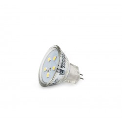 LED ΛΑΜΠΑ MR11 ΓΥΑΛΙΝΟ 2W 12VAC/DC 105° ΛΕΥΚΟ 4000Κ
