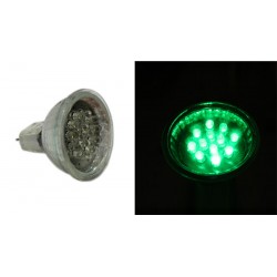 LED ΛΑΜΠΑ PAR11 ΜΕ 15LED 0.8W 12VDC 30° ΠΡΑΣΙΝΟ
