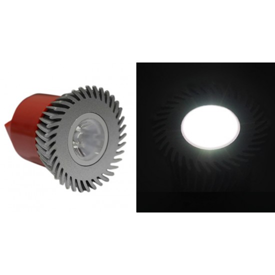 LED ΛΑΜΠΑ ΙΣΧΥΟΣ MR16 3W 230V 1 Led 10° ΨΥΧΡΟ 6200Κ