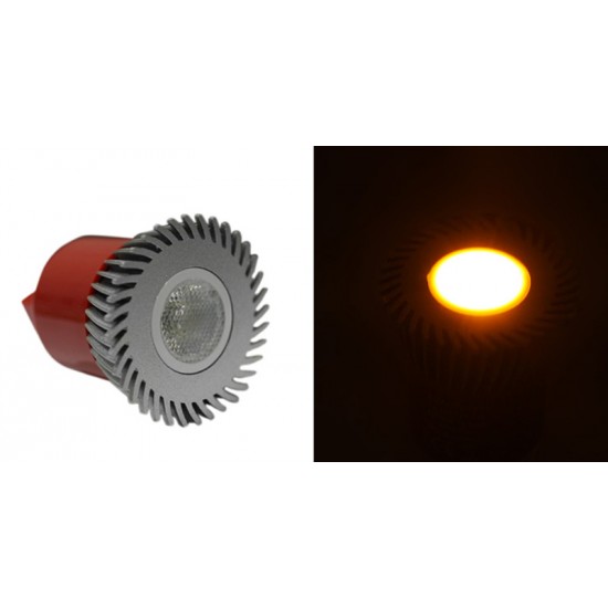 LED ΛΑΜΠΑ ΙΣΧΥΟΣ MR16 3W 230V 1 Led 30° ΠΟΡΤΟΚΑΛΙ