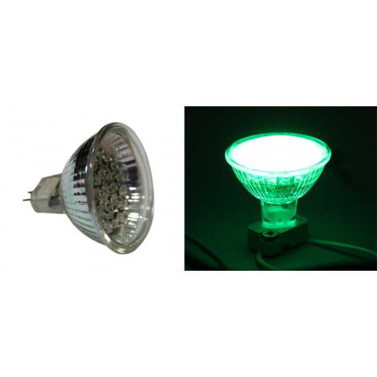 LED ΛΑΜΠΑ PAR16 24LED 1.8W 230V ΠΡΑΣΙΝΟ