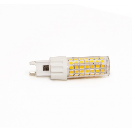 LED ΛΑΜΠΑ SMD ΚΕΡΑΜΙΚΟ G9 6W 230VAC ΔΙΑΦΑΝΗ ΘΕΡΜΟ 3000Κ
