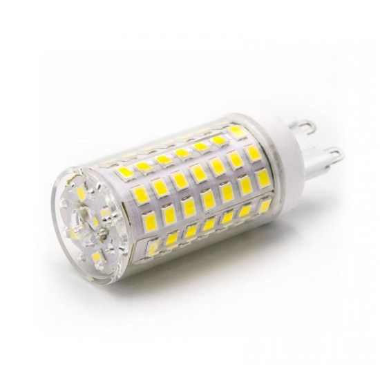 LED ΛΑΜΠΑ SMD ΚΕΡΑΜΙΚΟ G9 9W 230VAC ΔΙΑΦΑΝΗ ΘΕΡΜΟ 3000Κ