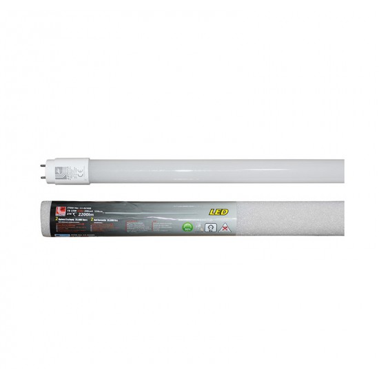 LED ΛΑΜΠΑ ΓΥΑΛΙΝΗ T8 150cm 24W 230V ΔΙΠΛΗΣ ΤΡΟΦΟΔΟΣΙΑΣ ΘΕΡΜΟ