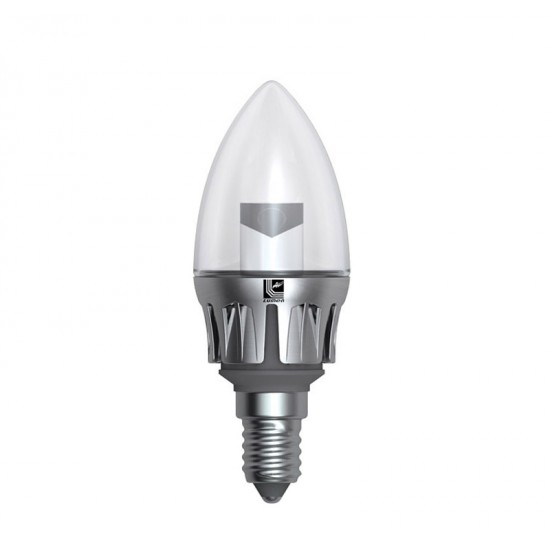 LED ΛΑΜΠΑ ΚΕΡΑΚΙ ΑΣΗΜΙ ΑΛΟΥΜΙΝΙΟ ΔΙΑΦΑΝΟ Ε14 5W  ΘΕΡΜΟ