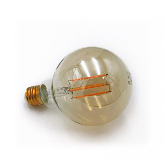 LED ΛΑΜΠΑ COG GLOBE ΜΕΛΙ Φ95 Ε27 6W ΝΤΙΜΑΡΙΖΟΜΕΝΟ ΘΕΡΜΟ 2200K