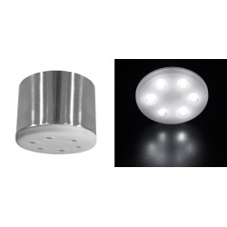 ΣΠΟΤ ΕΞΩΤΕΡ. ΣΑΤΙΝΕ LED ΙΣΧΥΟΣ 6x3W ΜΕ ΤΡΟΦΟΔ. 90° ΨΥΧΡΟ