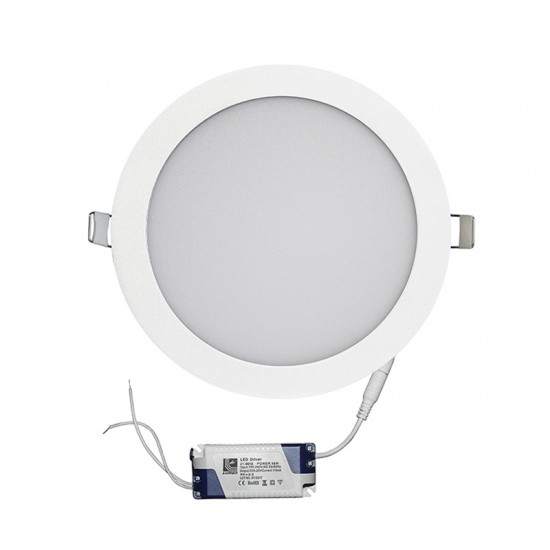 LED ΦΩΤΙΣΤΙΚΑ ΨΕΥΔΟΡΟΦΗΣ ΑΛΟΥΜ ΣΤΡΟΓΓ.18W 6300K 120° ΛΕΥΚΟ
