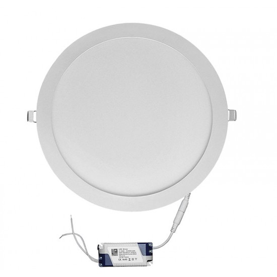 LED ΦΩΤΙΣΤ.ΨΕΥΔΟΡΟΦΗΣ ΑΛΟΥΜ ΣΤΡΟΓΓΥΛΟ 30W 3000K 120° ΛΕΥΚΟ