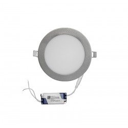 LED ΦΩΤΙΣ.ΨΕΥΔΟΡΟΦΗΣ ΑΛΟΥΜ ΣΤΡΟΓΓΥΛΟ 12W 3000K 120° ΑΣΗΜΙ